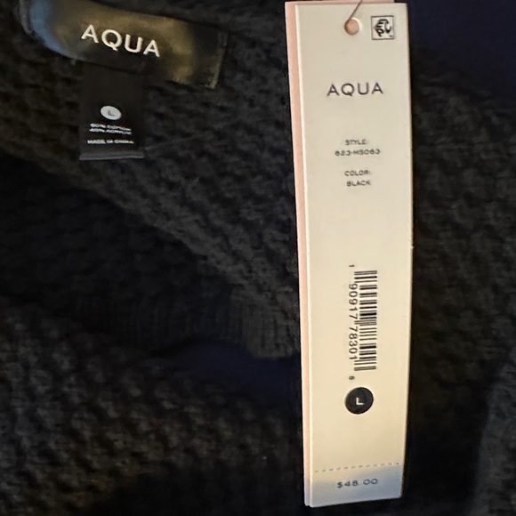 Aqua Black Scallop Knit Camisole with Pearl Straps - Picture 2 of 9